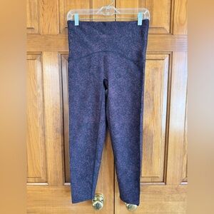 SPANX Pink and Black Patterned Leggings size L like new